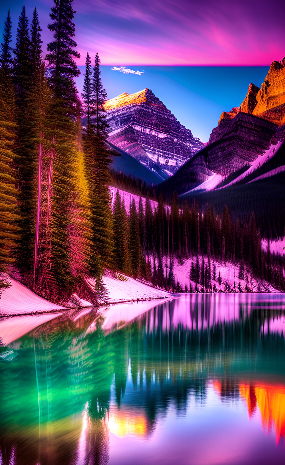 pink sunset banff preview