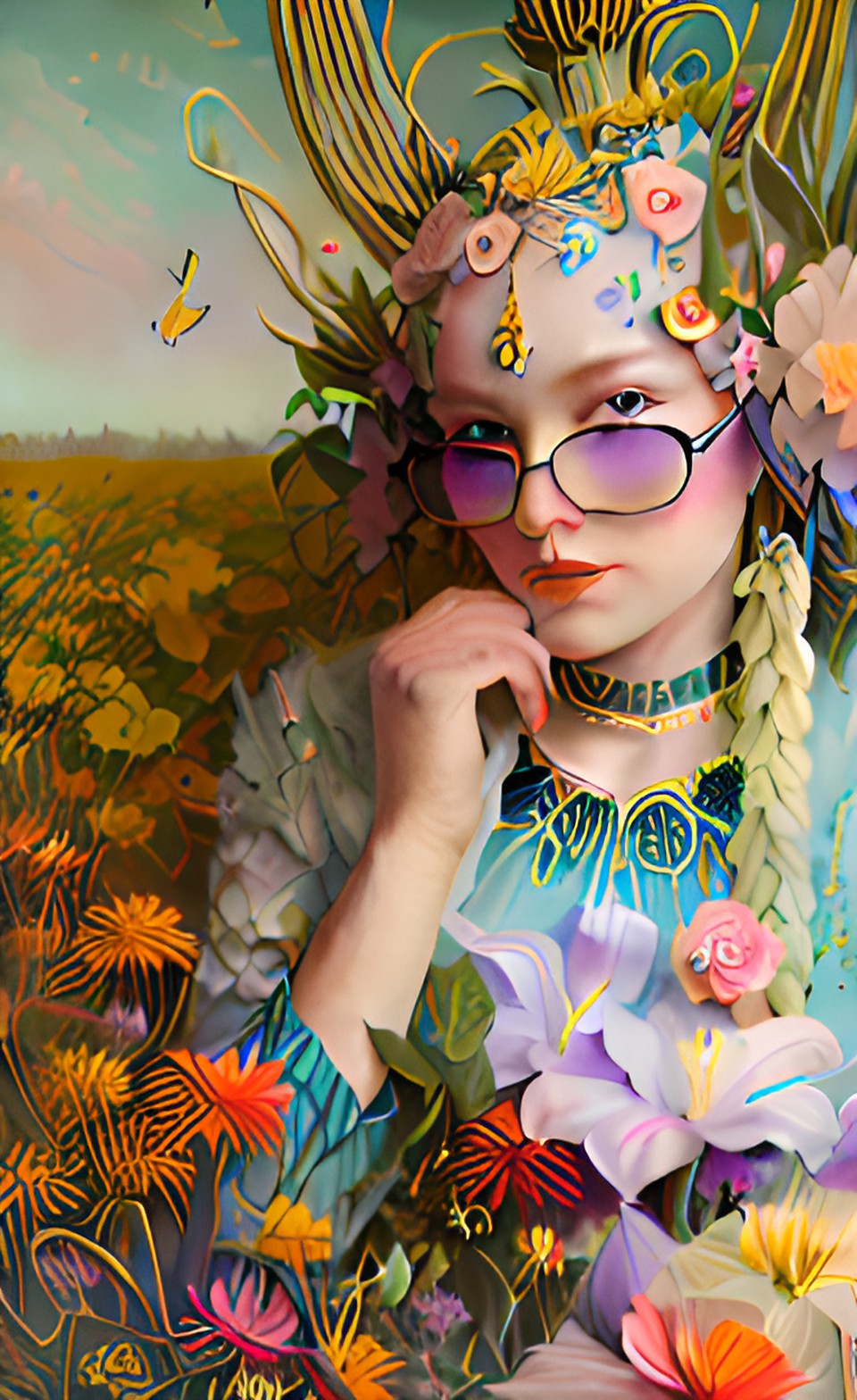 field of flowers goddess preview