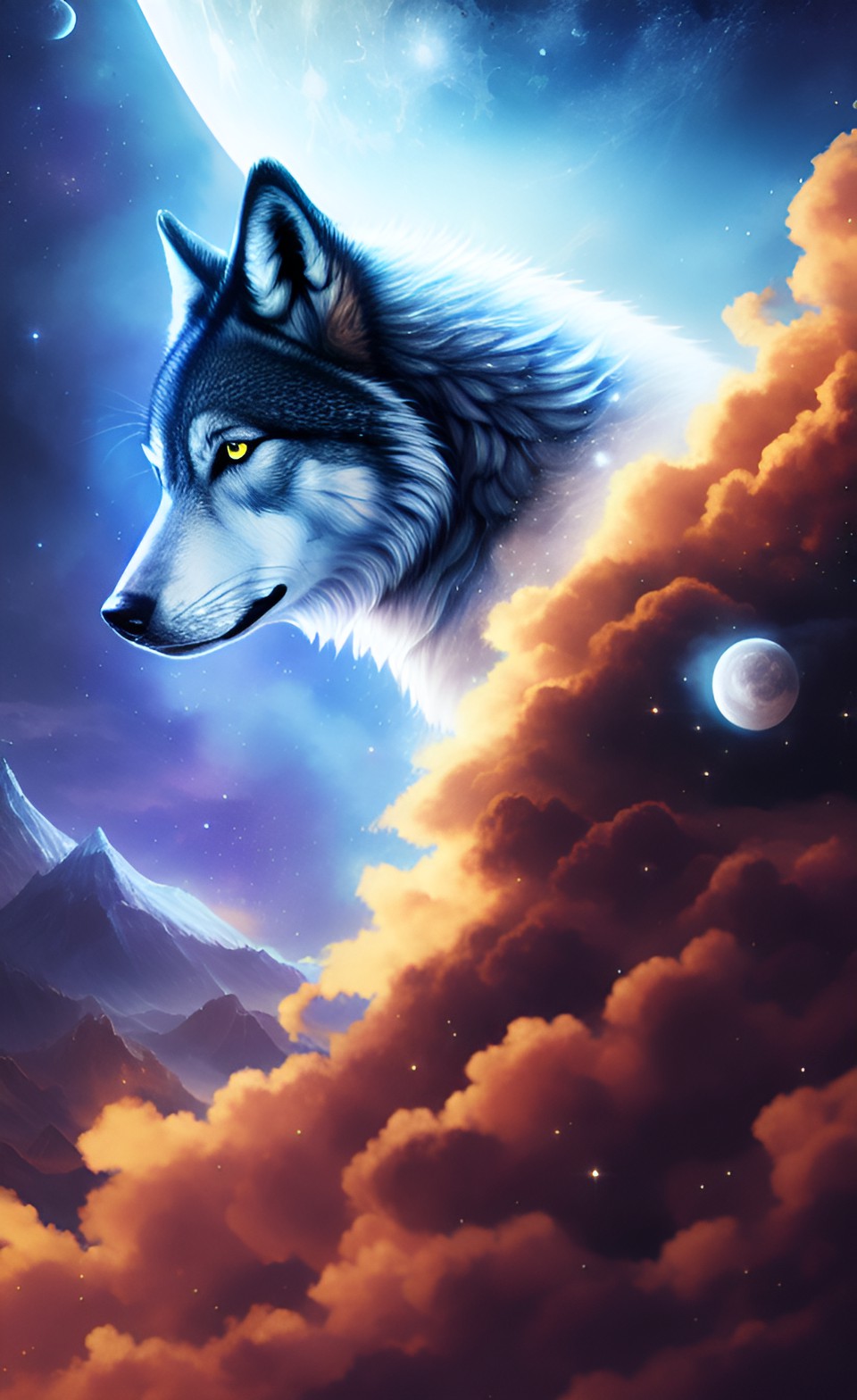 The mountains - the wolf god of the stars and moon preview