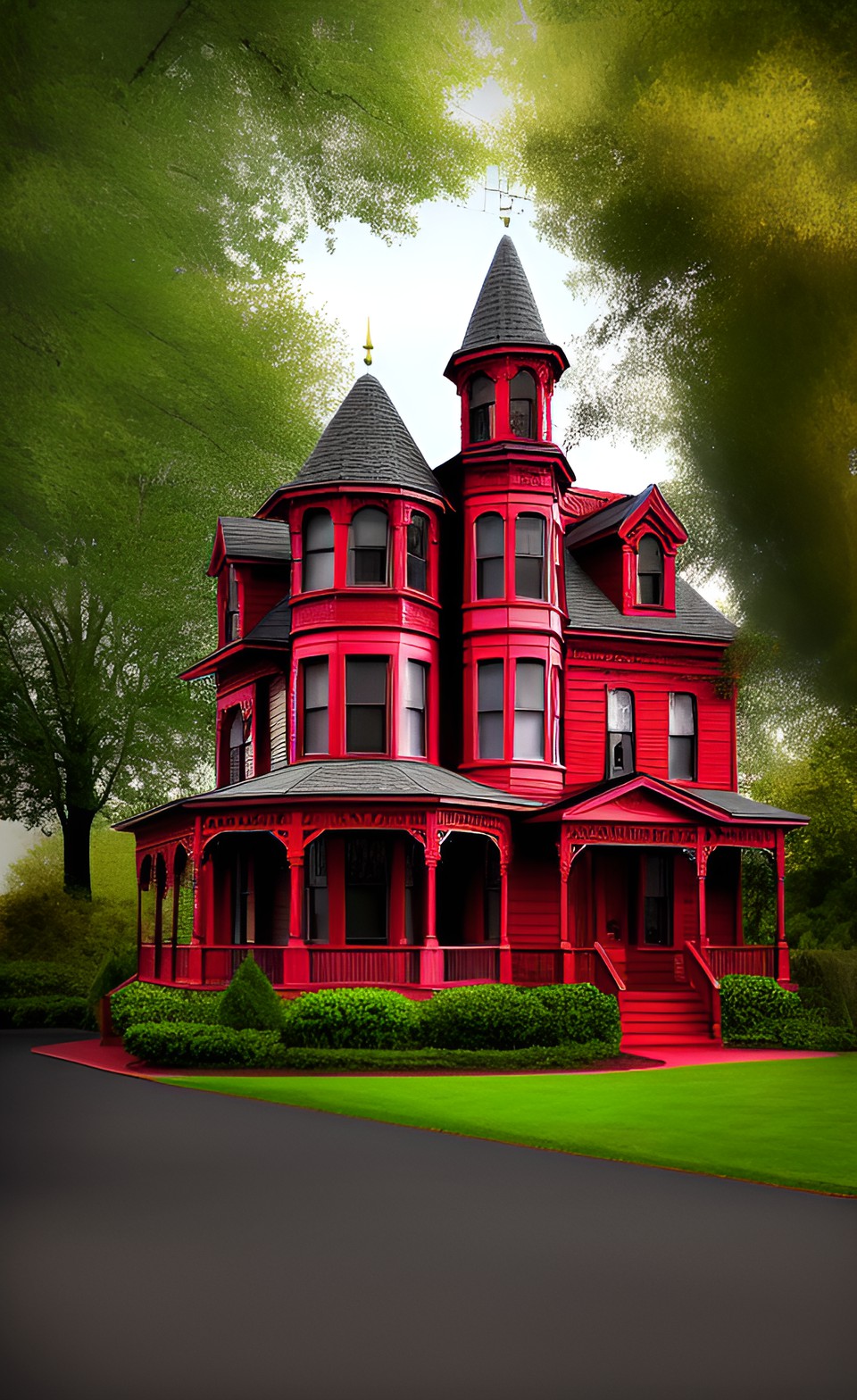 red victorian house preview