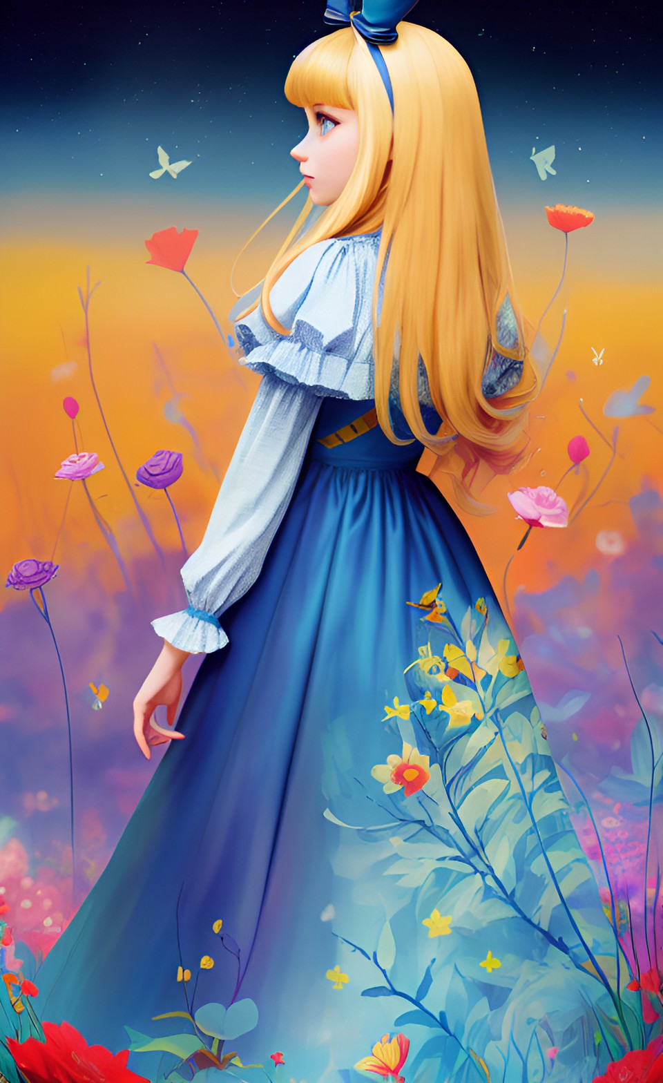 Alice and flowers - alice in wonderland preview