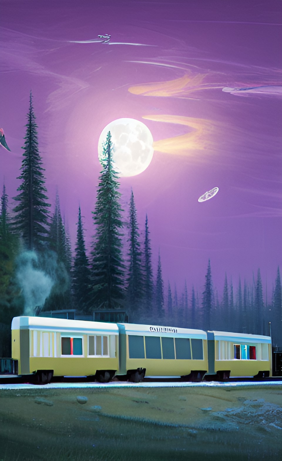 arctic train moon preview