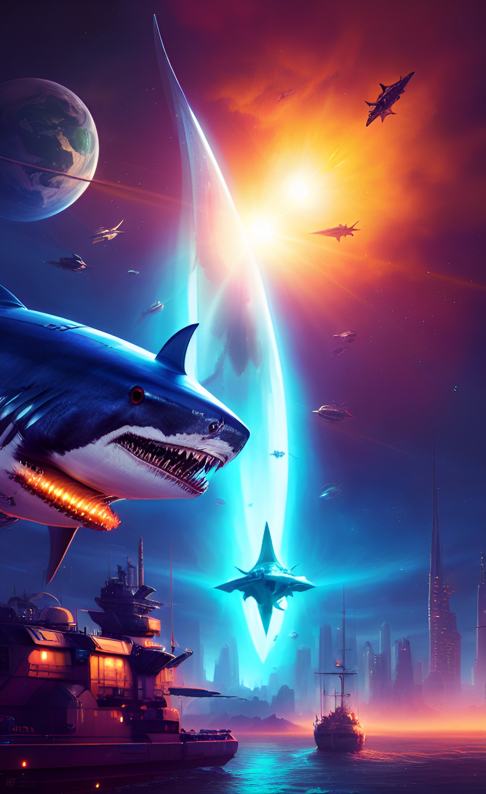 Megalodon mutation - infested, galactic mechanical shark preview