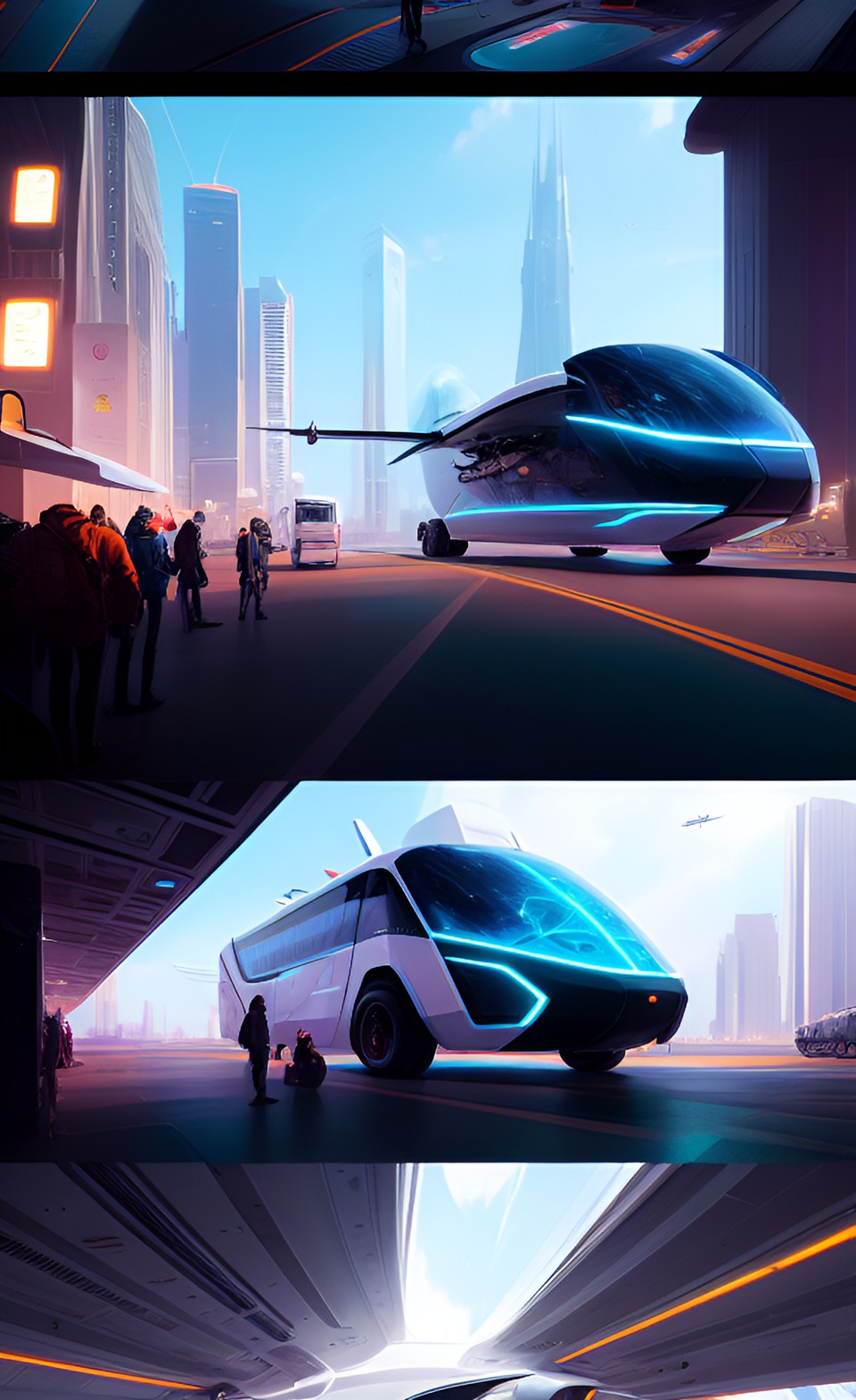 future electric flying bus preview