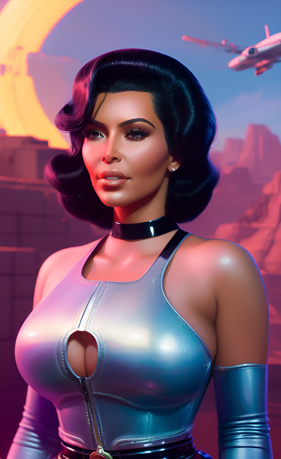 Turned out ok - kim kardashian as a 50’s sci-fi pinup preview