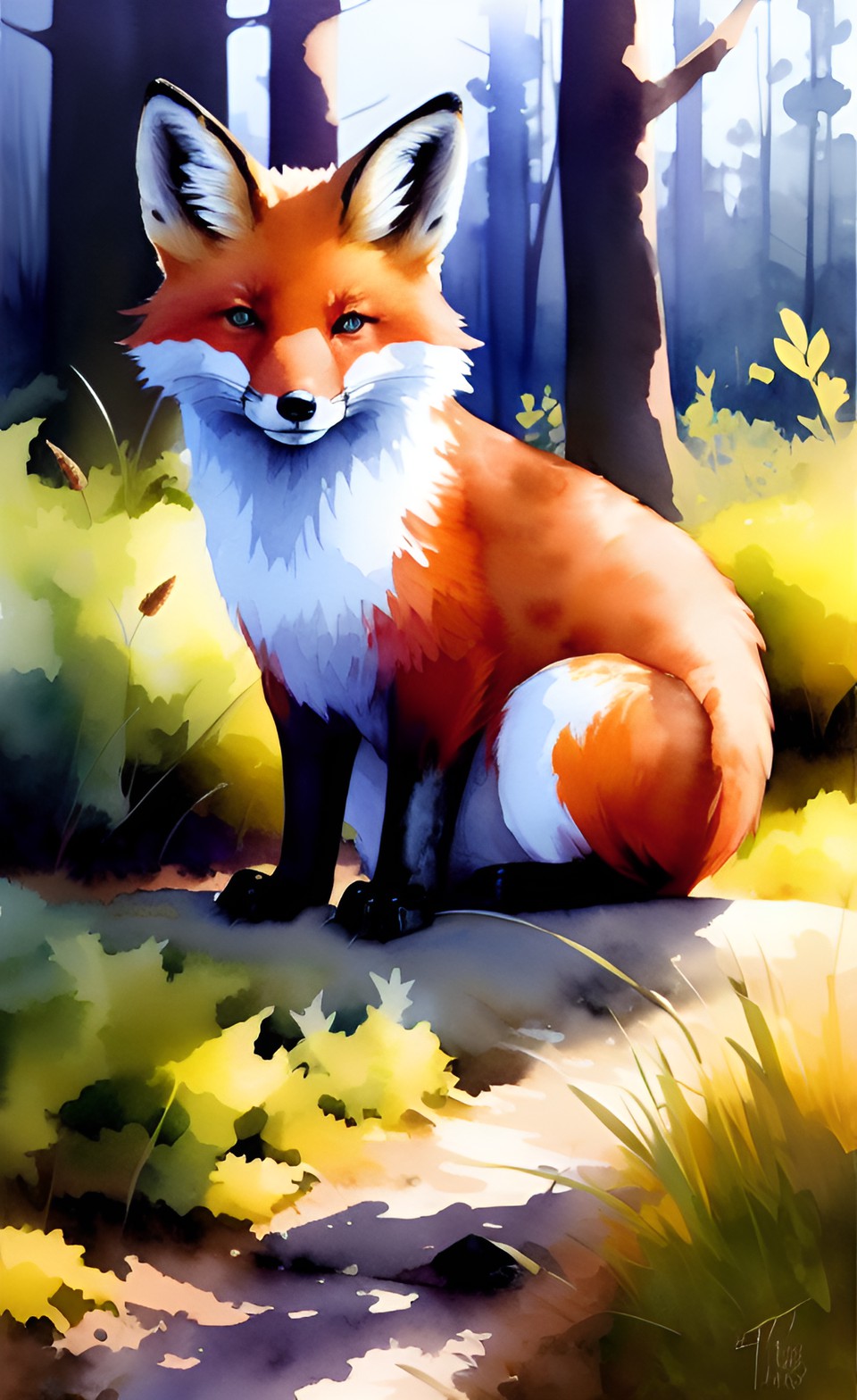 cute fox in forest preview