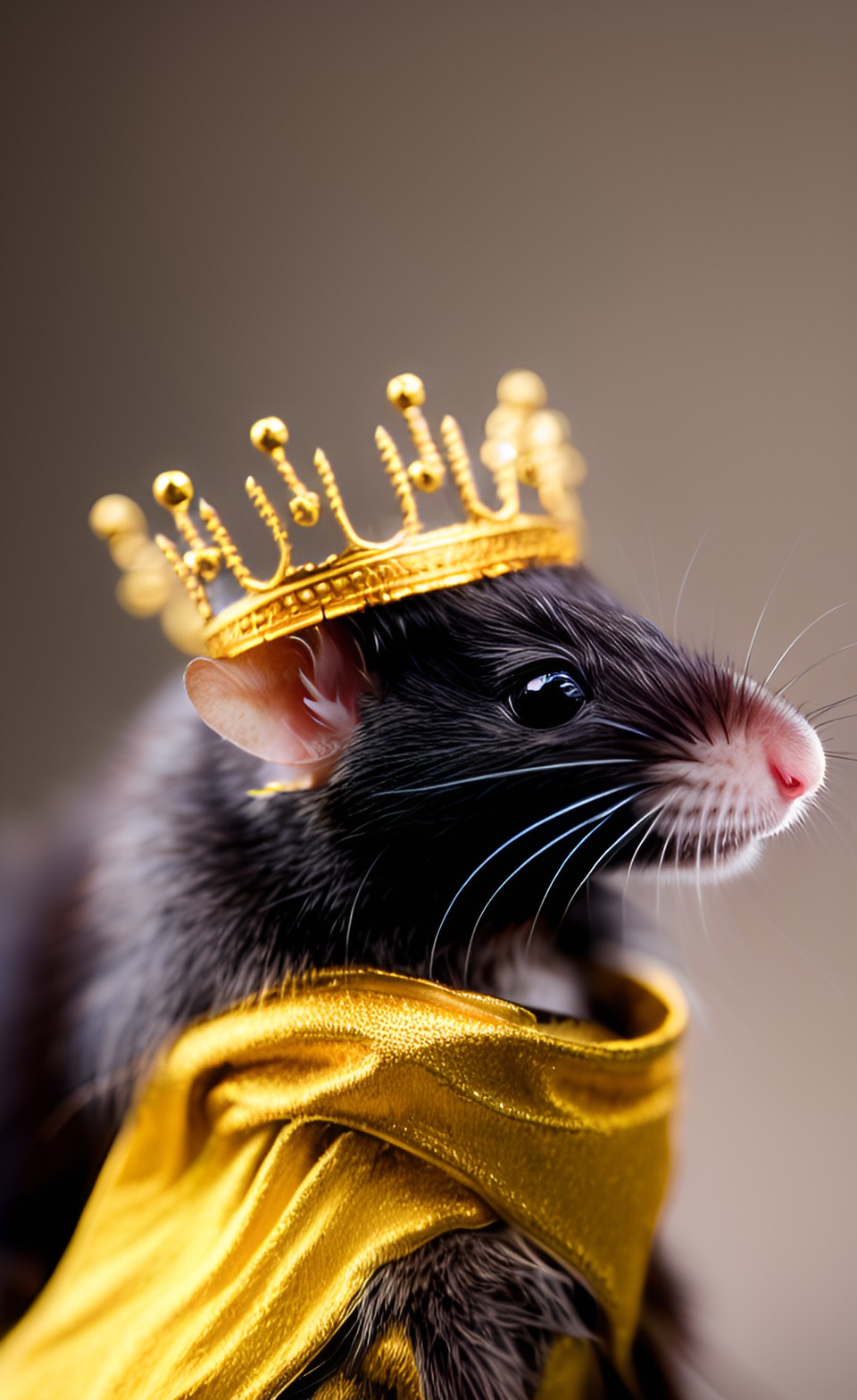 queen rat with crown and gold preview