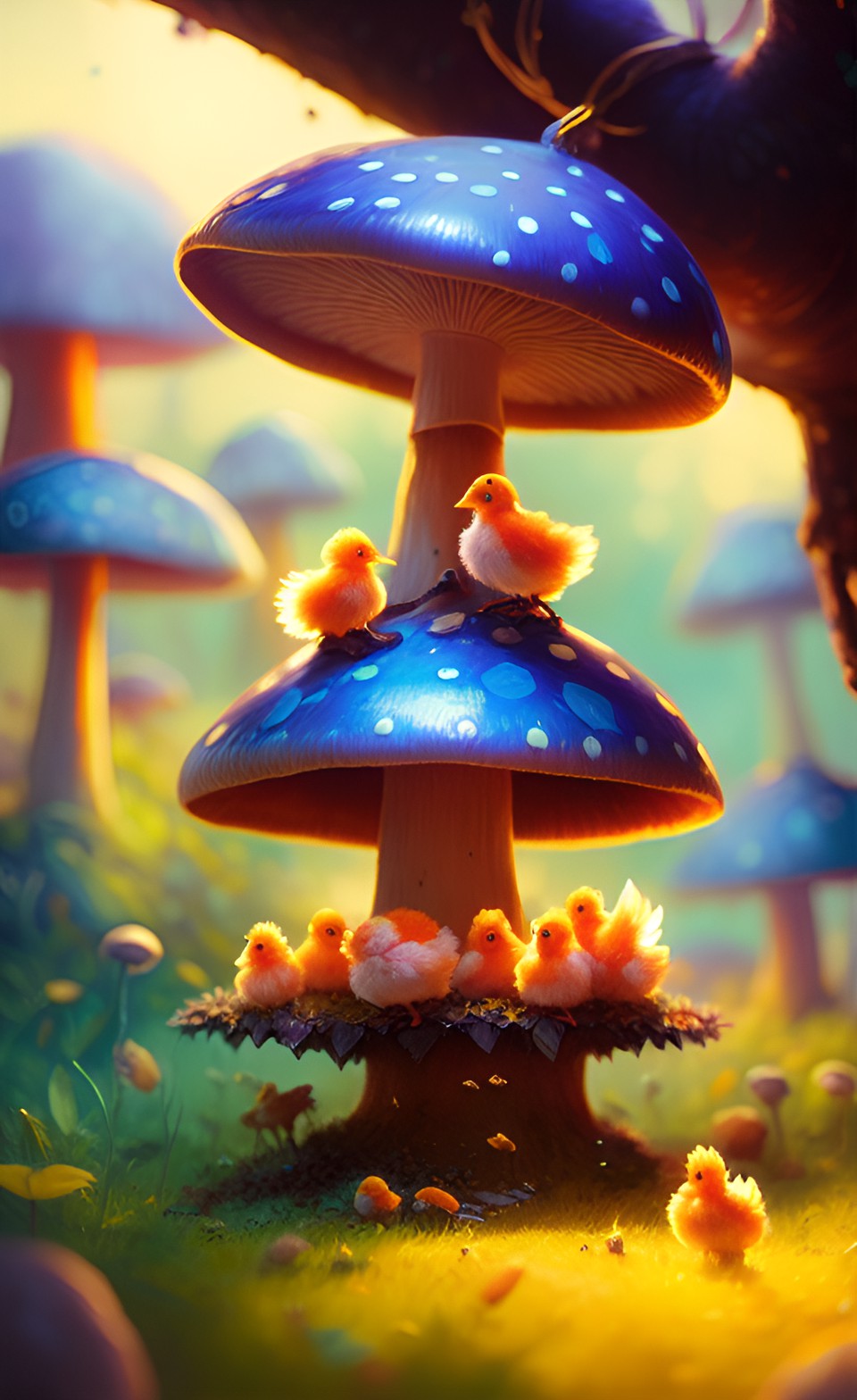 magical mushroom filled with chicklings preview