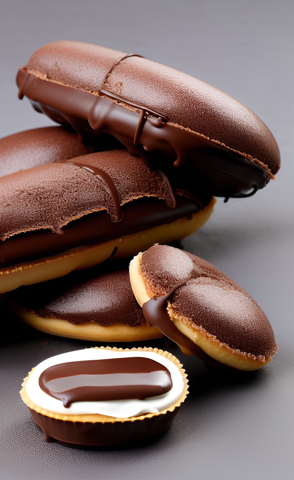 ticks in a round chocolate éclair (top) preview