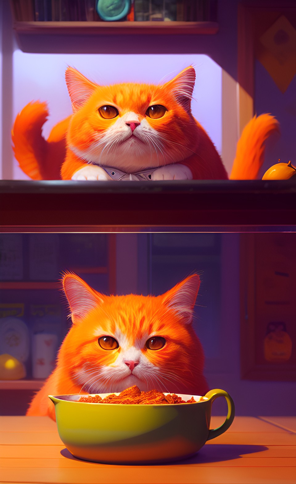 fat orange cat who eats lasagna and doesn't like mondays. preview