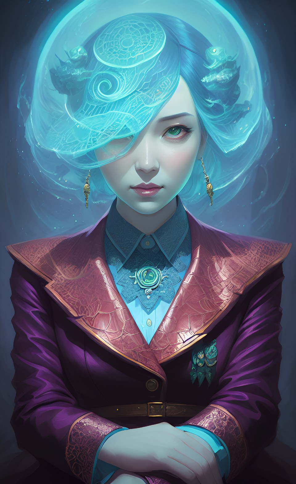 portrait of a woman in the call of cthulhu universe, highly detailed, by stanley artgerm lau, wlop, rossdraws, james jean, andrei riabovitchev, marc simonetti, and sakimichan, trending on artstation preview