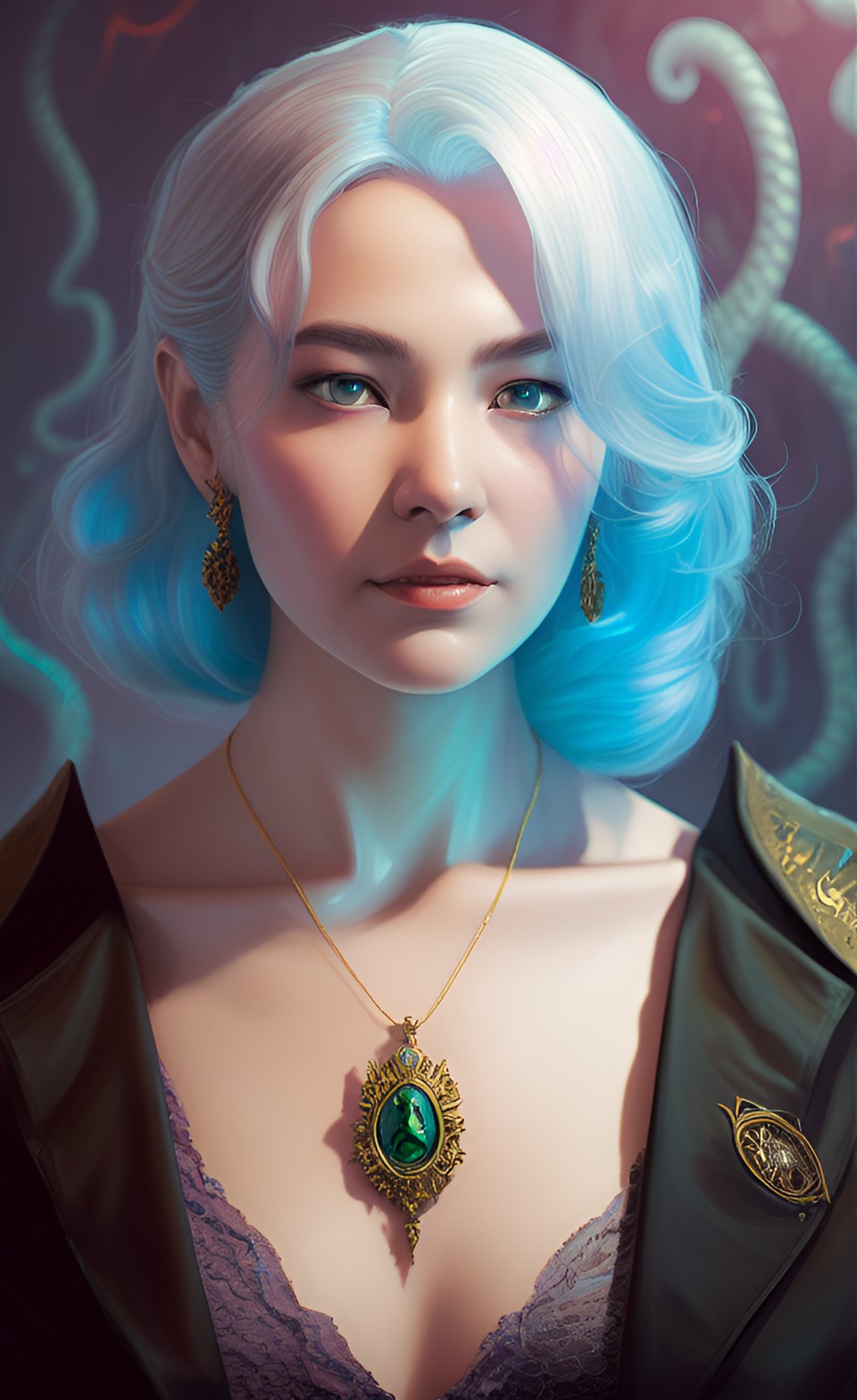 portrait of a woman in the call of cthulhu universe, highly detailed, by stanley artgerm lau, wlop, rossdraws, james jean, andrei riabovitchev, marc simonetti, and sakimichan, trending on artstation preview