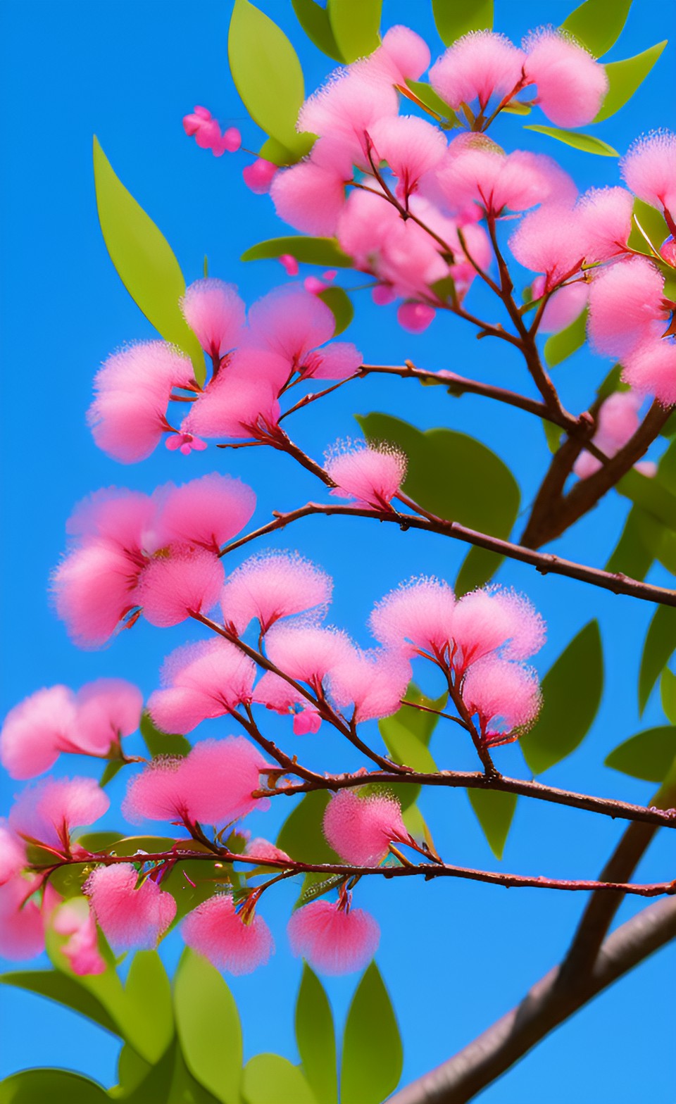 silk tree blossoms closeup preview