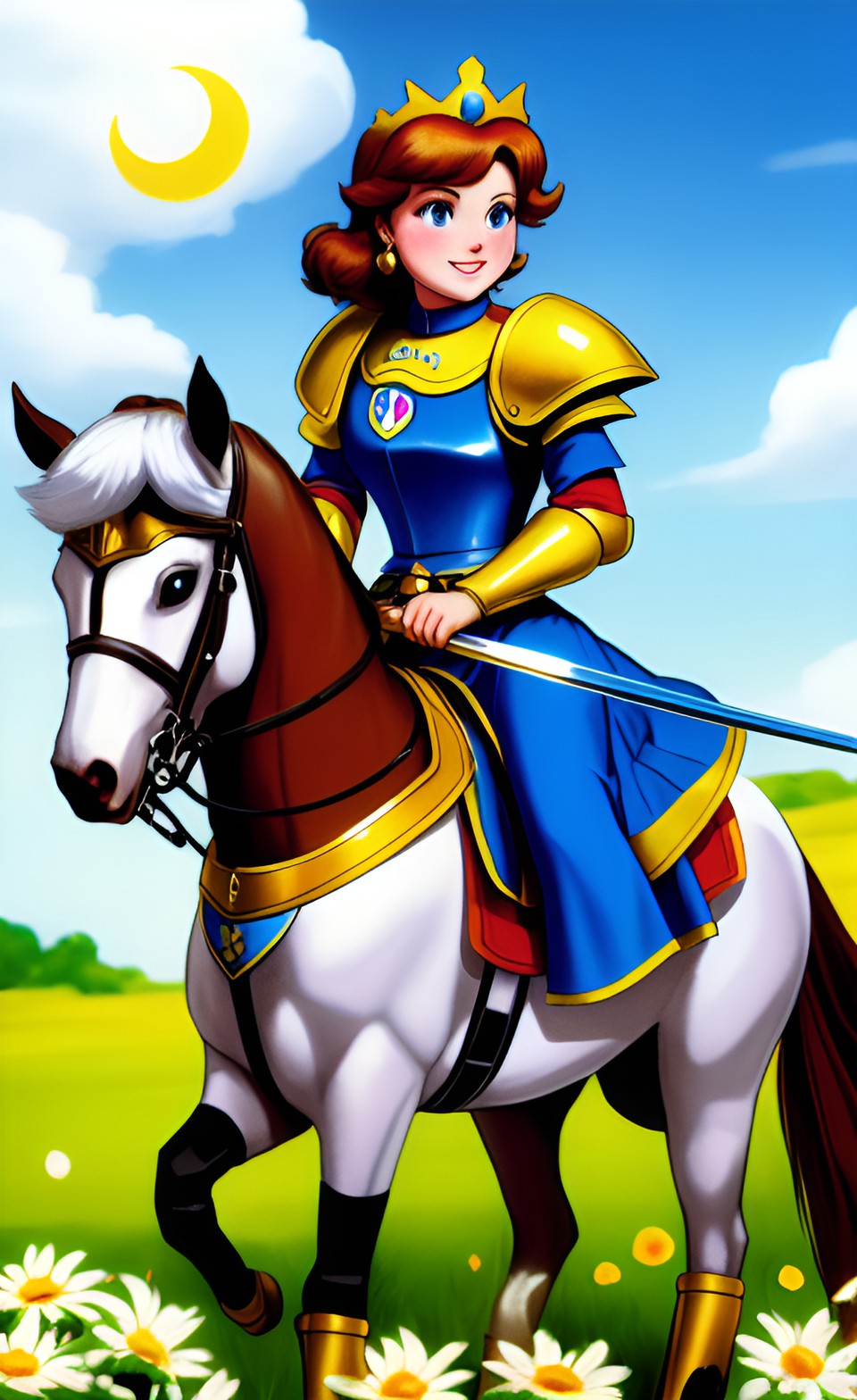 princess daisy as a knight preview