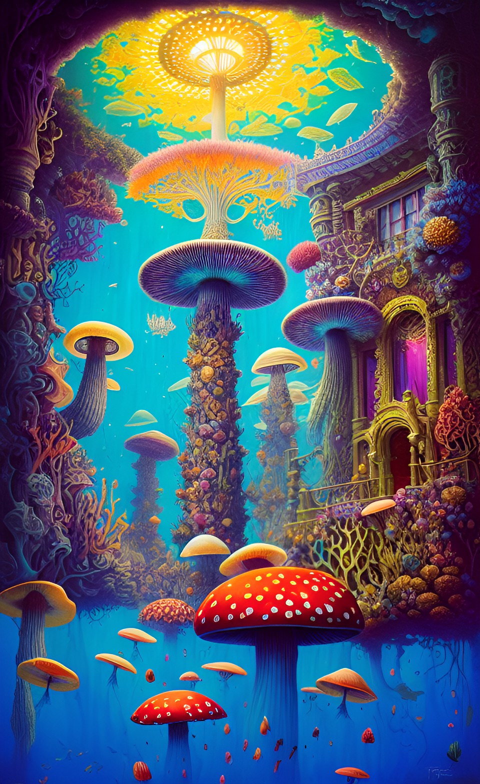 underwater mushroom palace preview