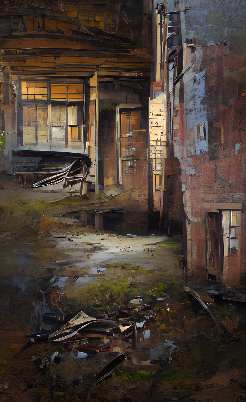 urban decay,urban blight, abandoned buildings,liminal space preview