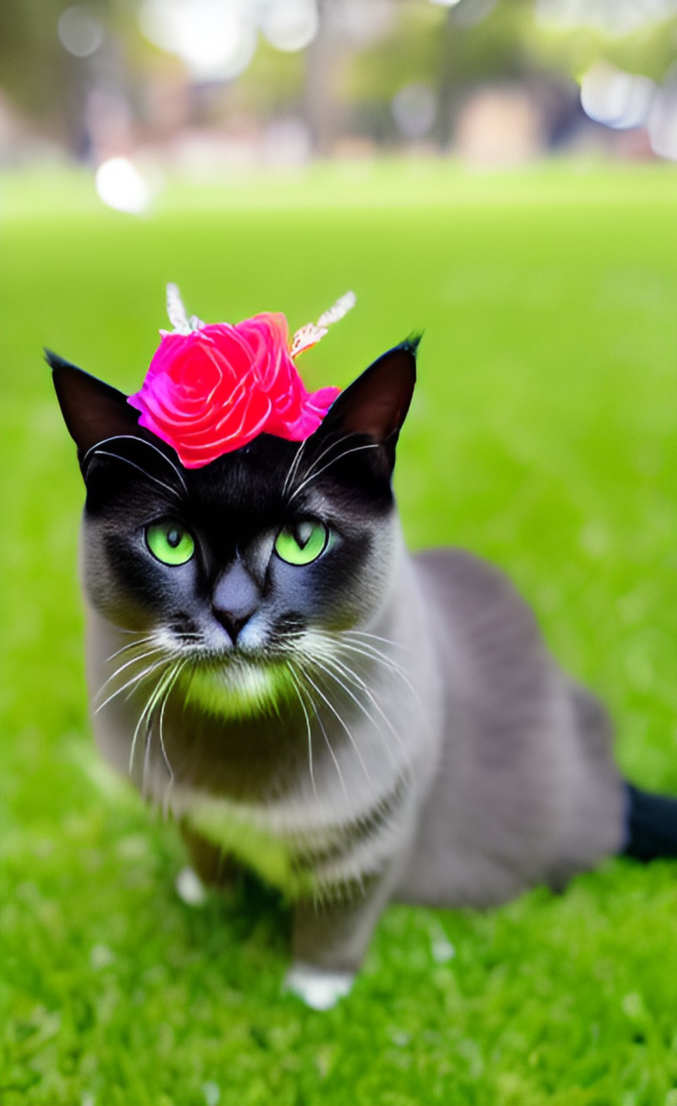 :3 - cat in flower crown preview