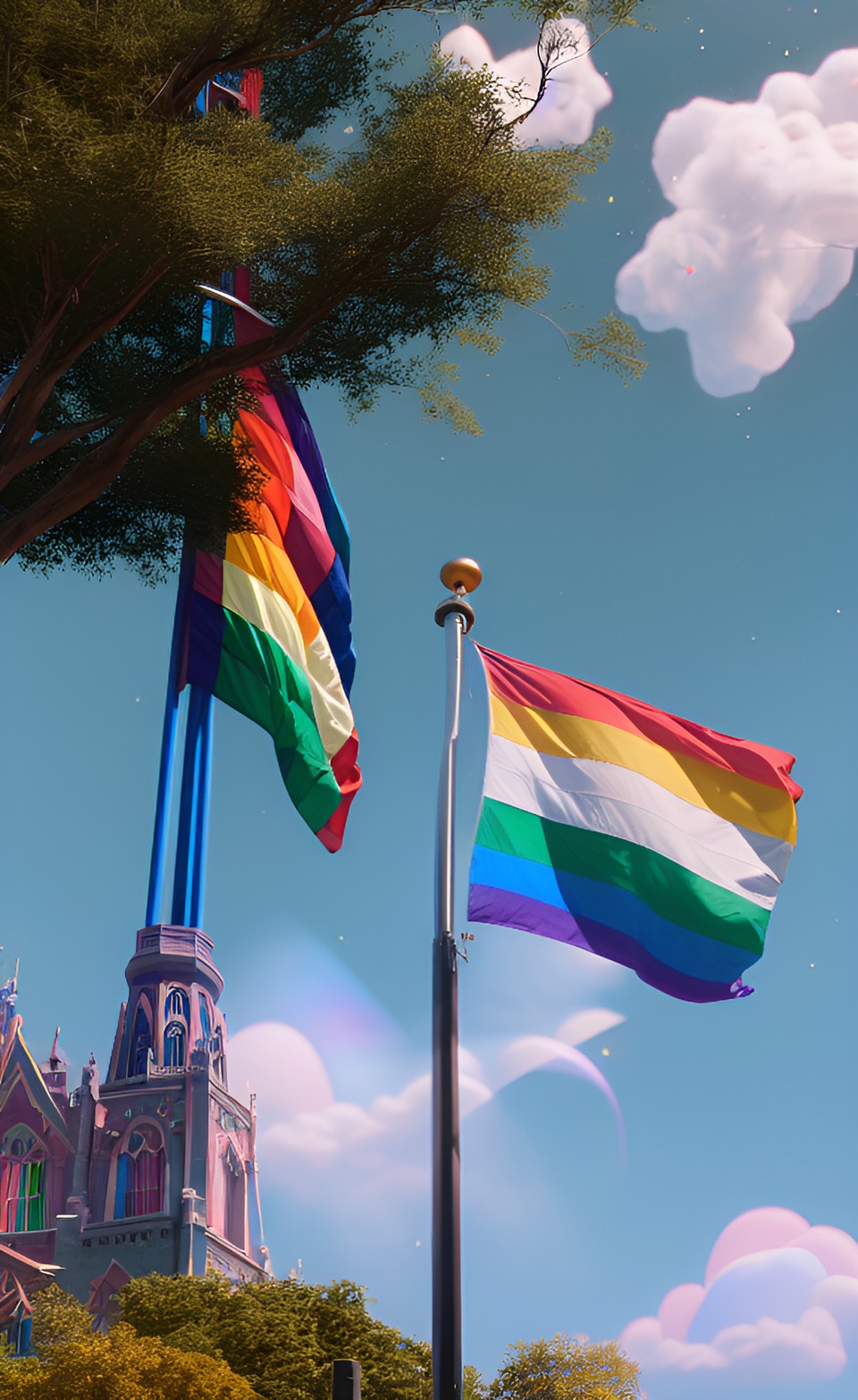 🏳️‍🌈 - rainbow flag emoji, symbolizing pride for the lgbtq+ community. colorful and often waving in the wind, it represents inclusivity and acceptance. preview