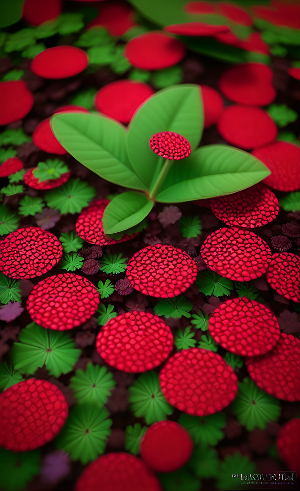 red polka-dot clover leaves preview