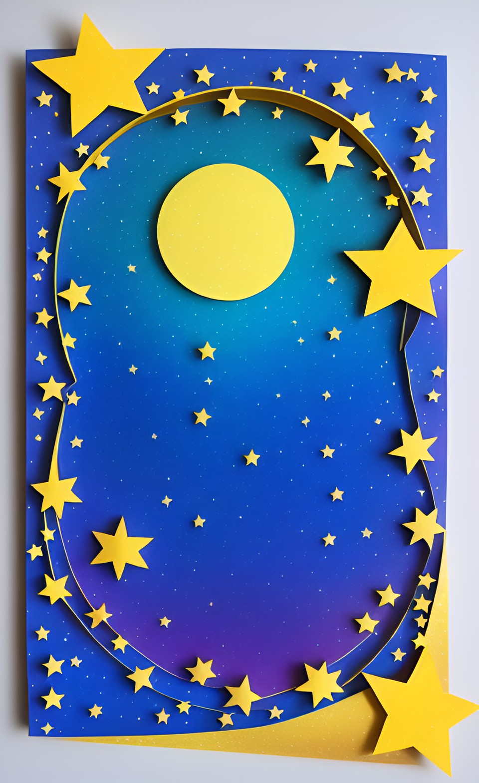 twinkle twinkle little star ✨⭐✨ cut paper art mixed media preview