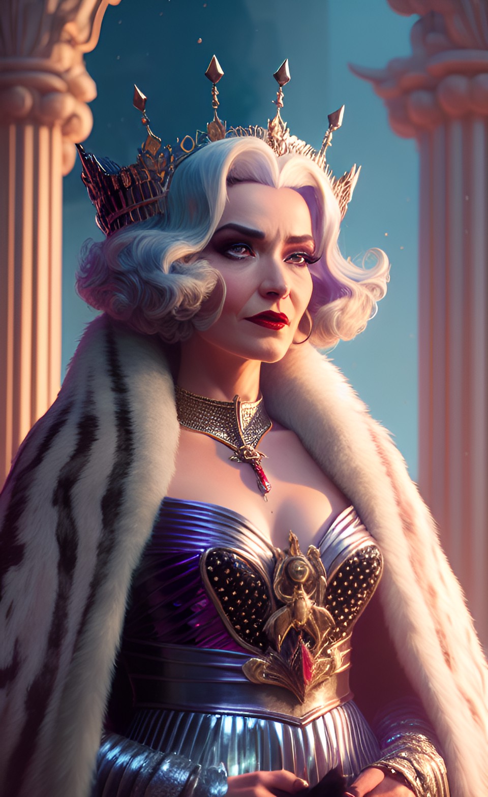 Queen Cruella - cruella de ville as a queen goddess preview