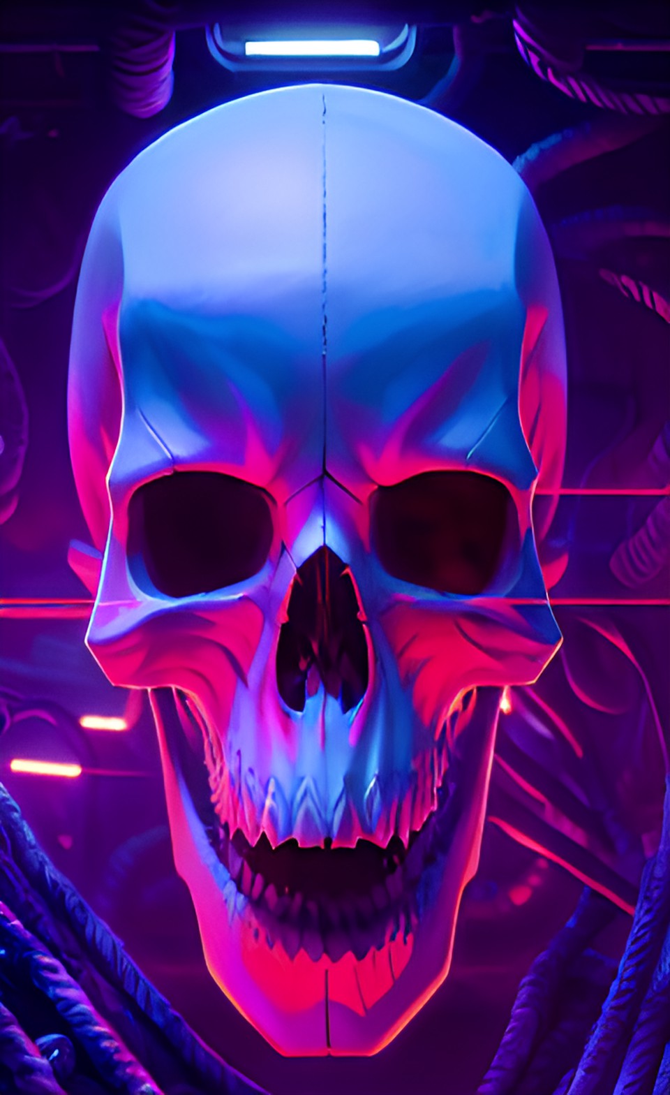 demonic navy skull preview