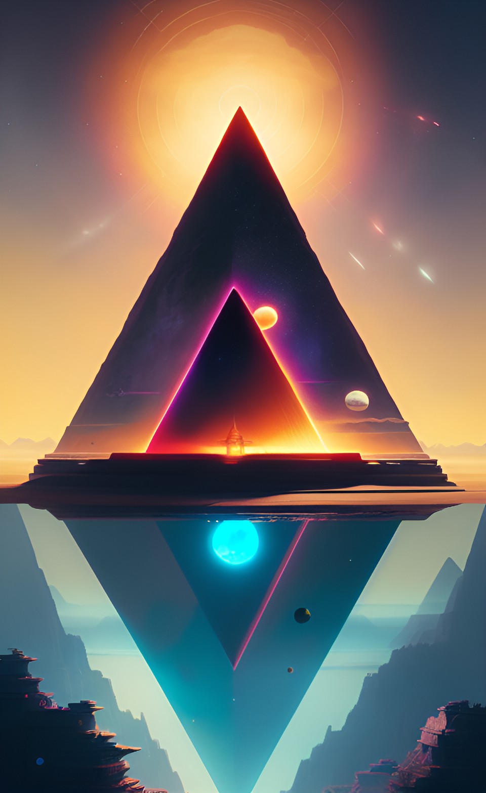 pyramid in the center of the solar system instead of the sun preview