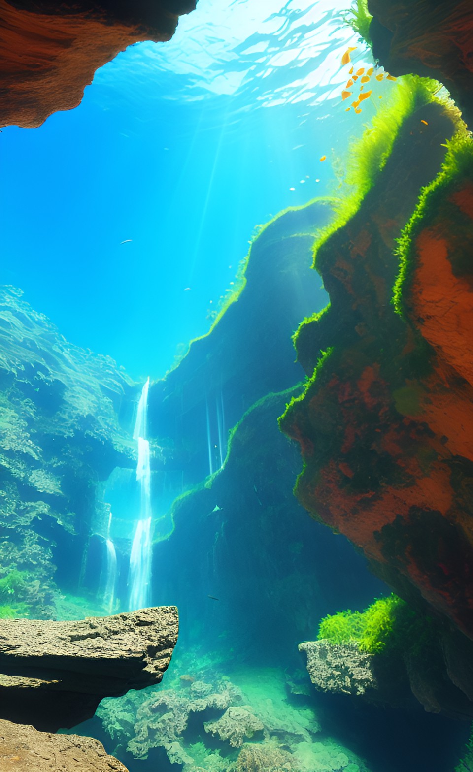 underwater waterfalls preview