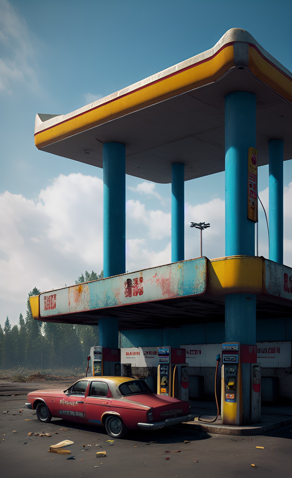 abandoned petrol station preview