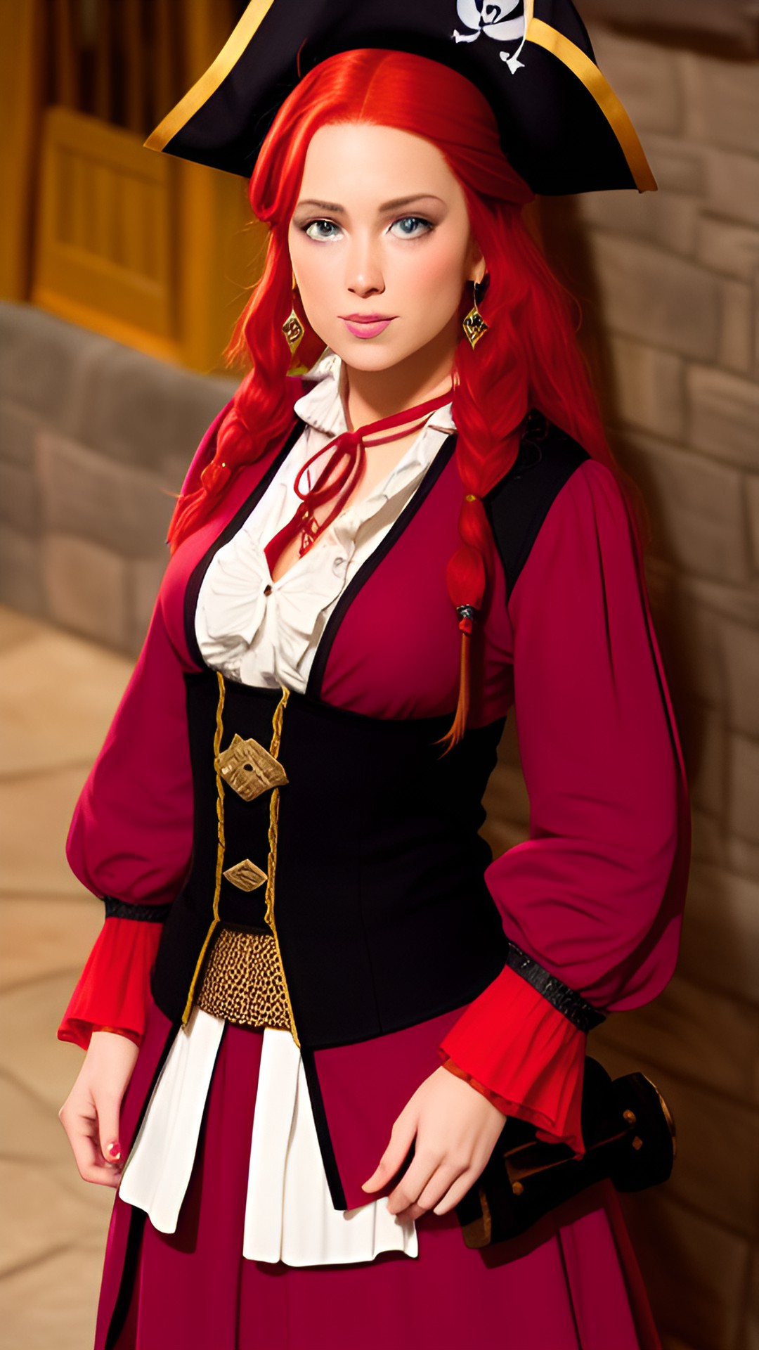 The Red wench - pirates of the caribbean ride auction red haired wench preview