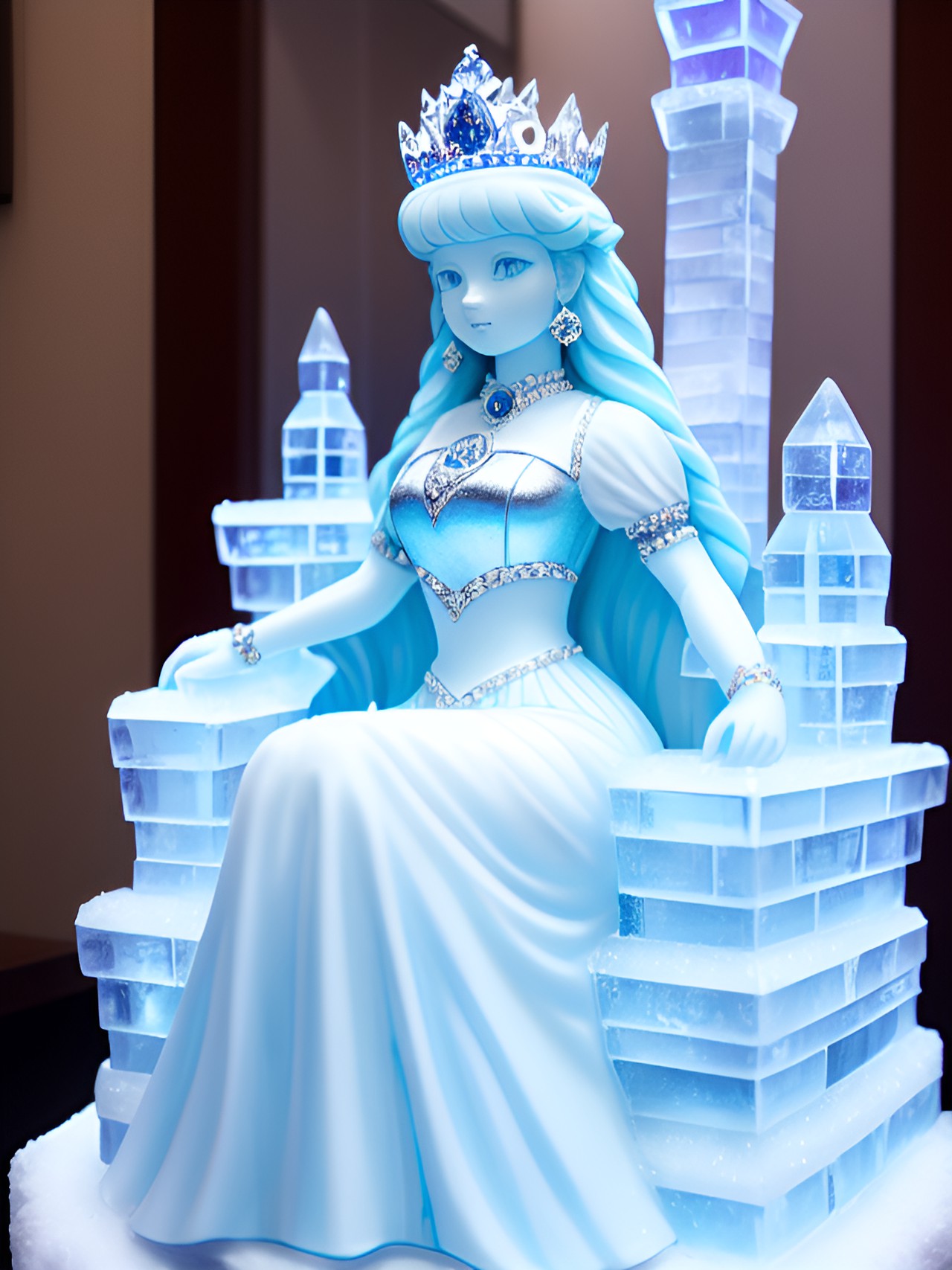 ice statue of a princess preview