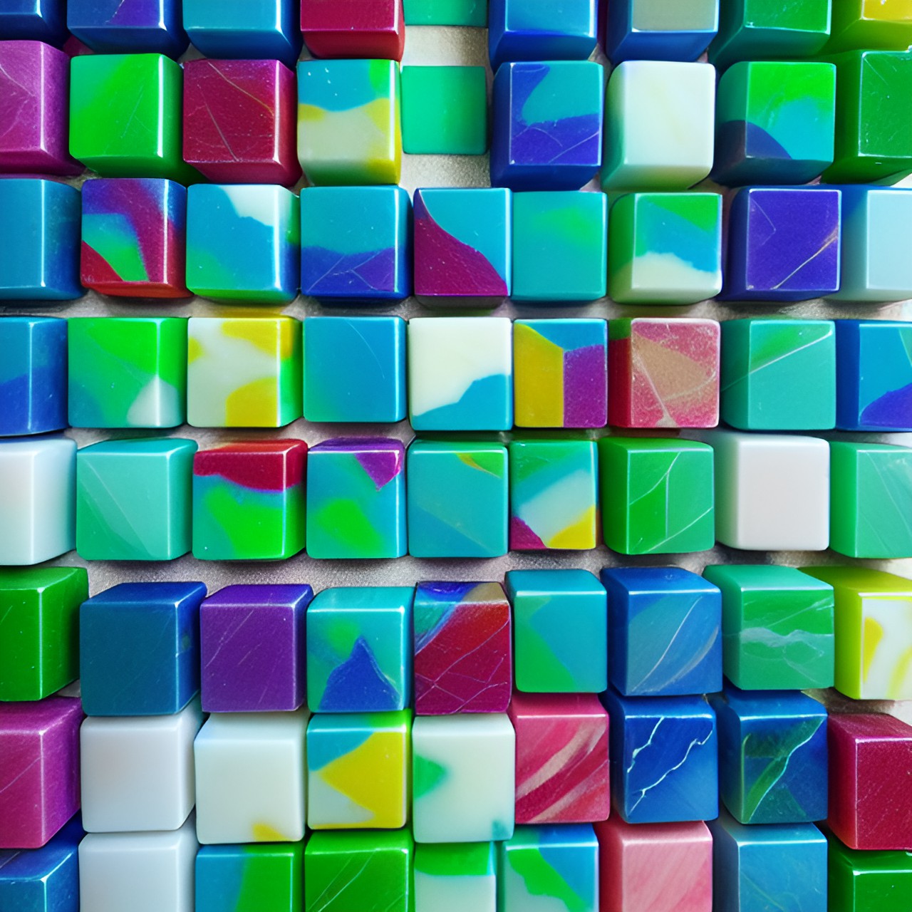 Grist Collection - shiny colored marble blocks preview