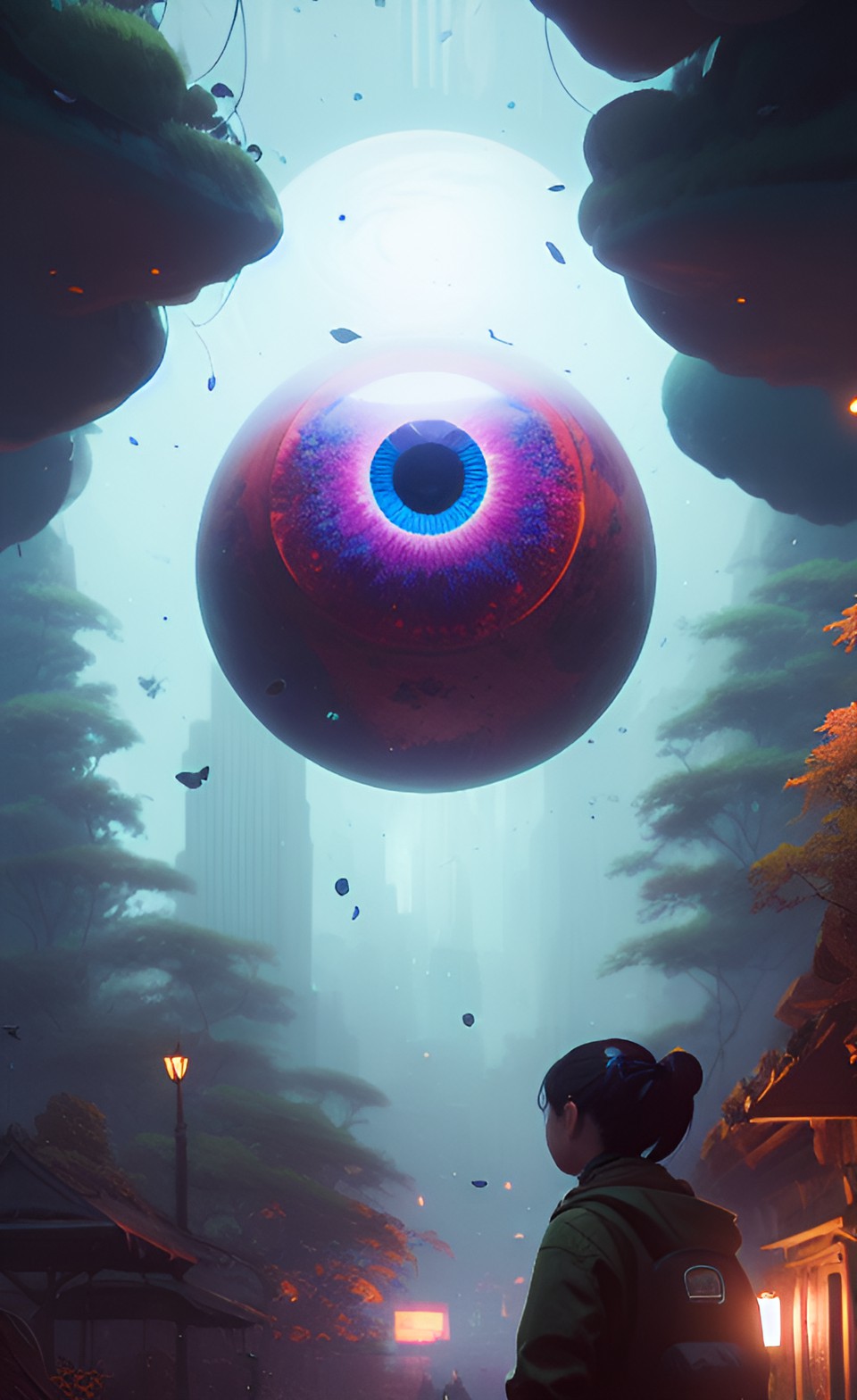 The Void Eye - giant eyeballs floating around a dry place preview