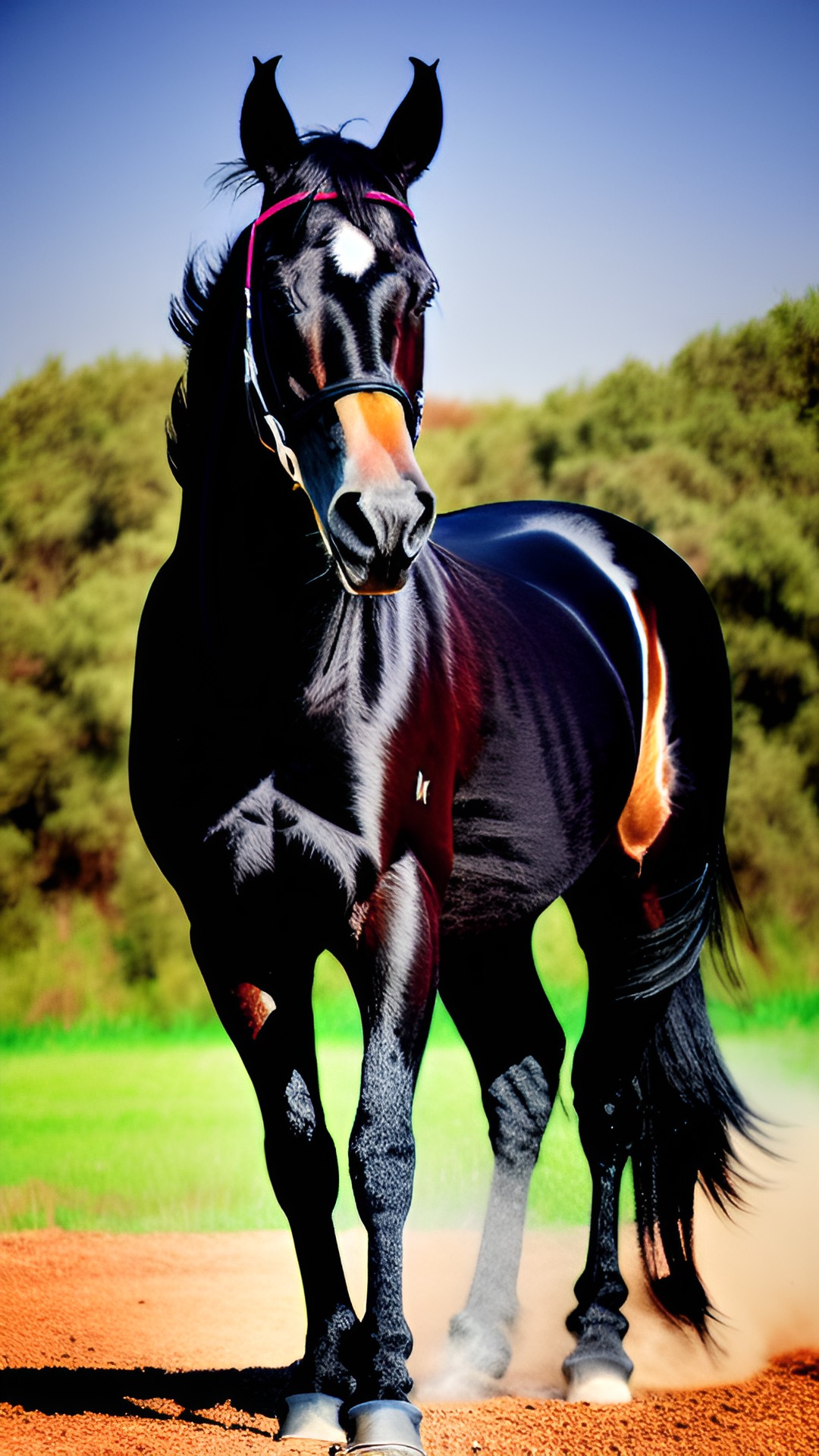 black mustang horse preview