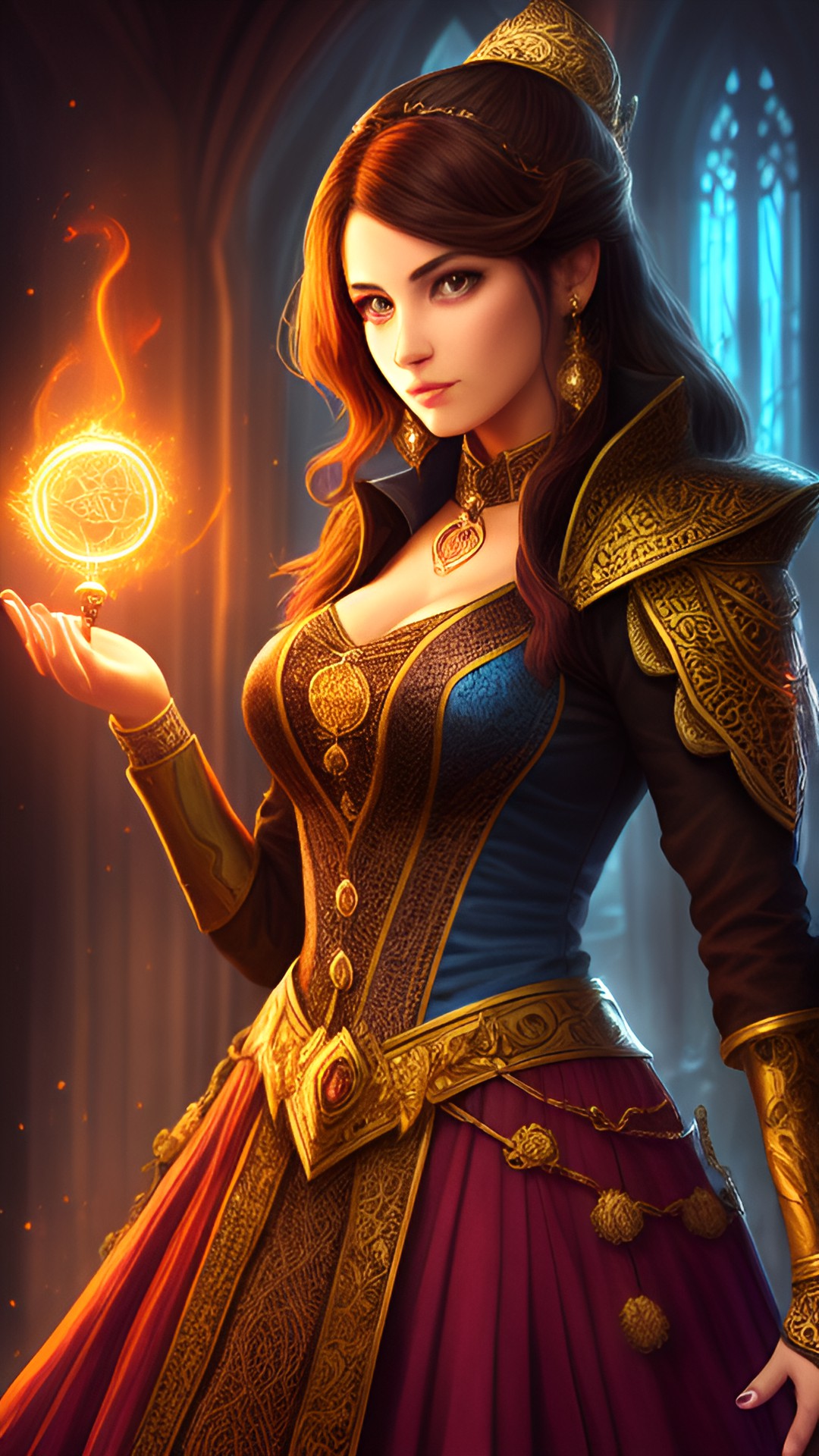 woman, using magic, highly detailed, fantasy, hdr preview