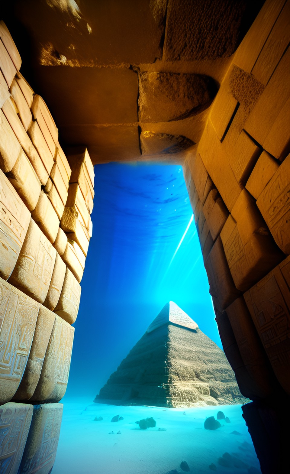 great pyramid of giza underwater ocean preview