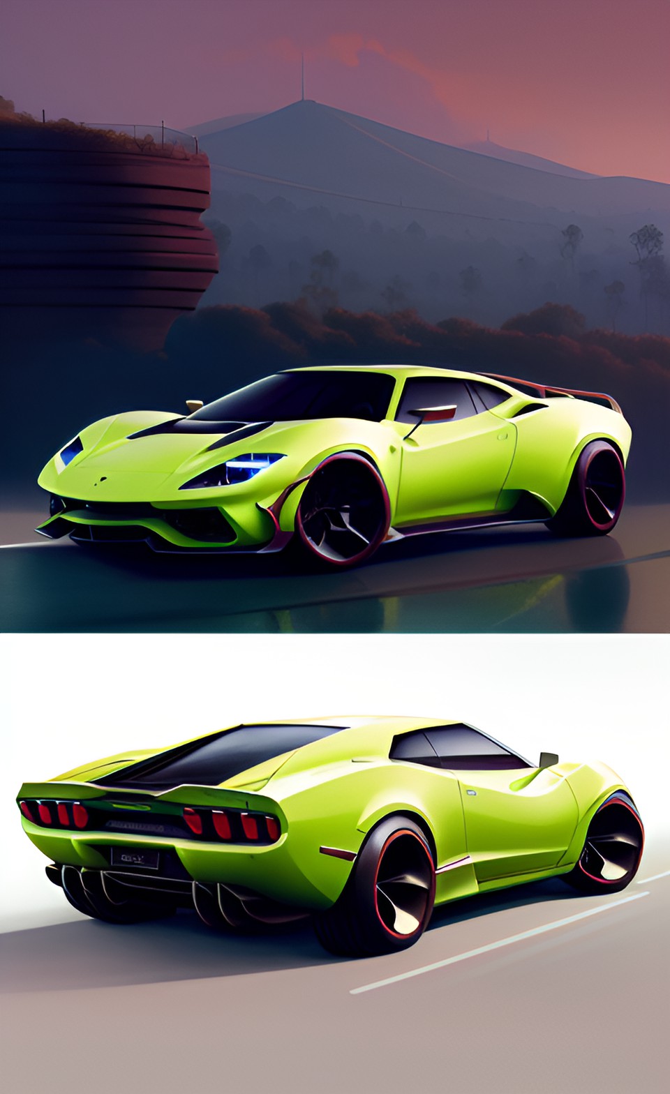 Lambo Miura - lamborghini miura vision concept mix dodge charger preview