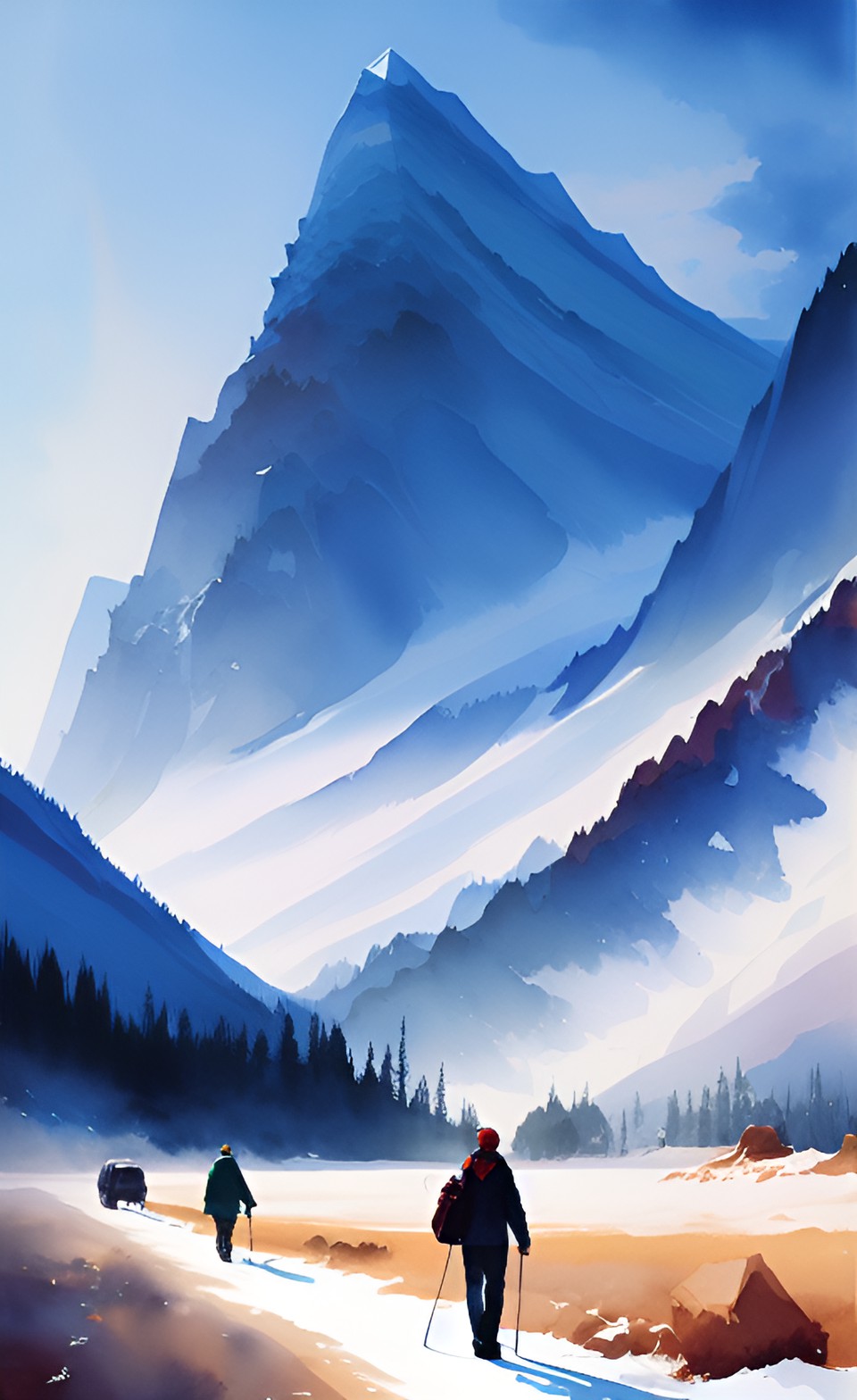 tall snowy mountain preview