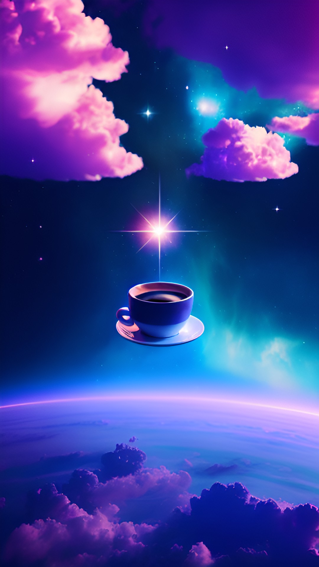 The Cup of Worlds - constellation of a cup of coffee in the sky preview