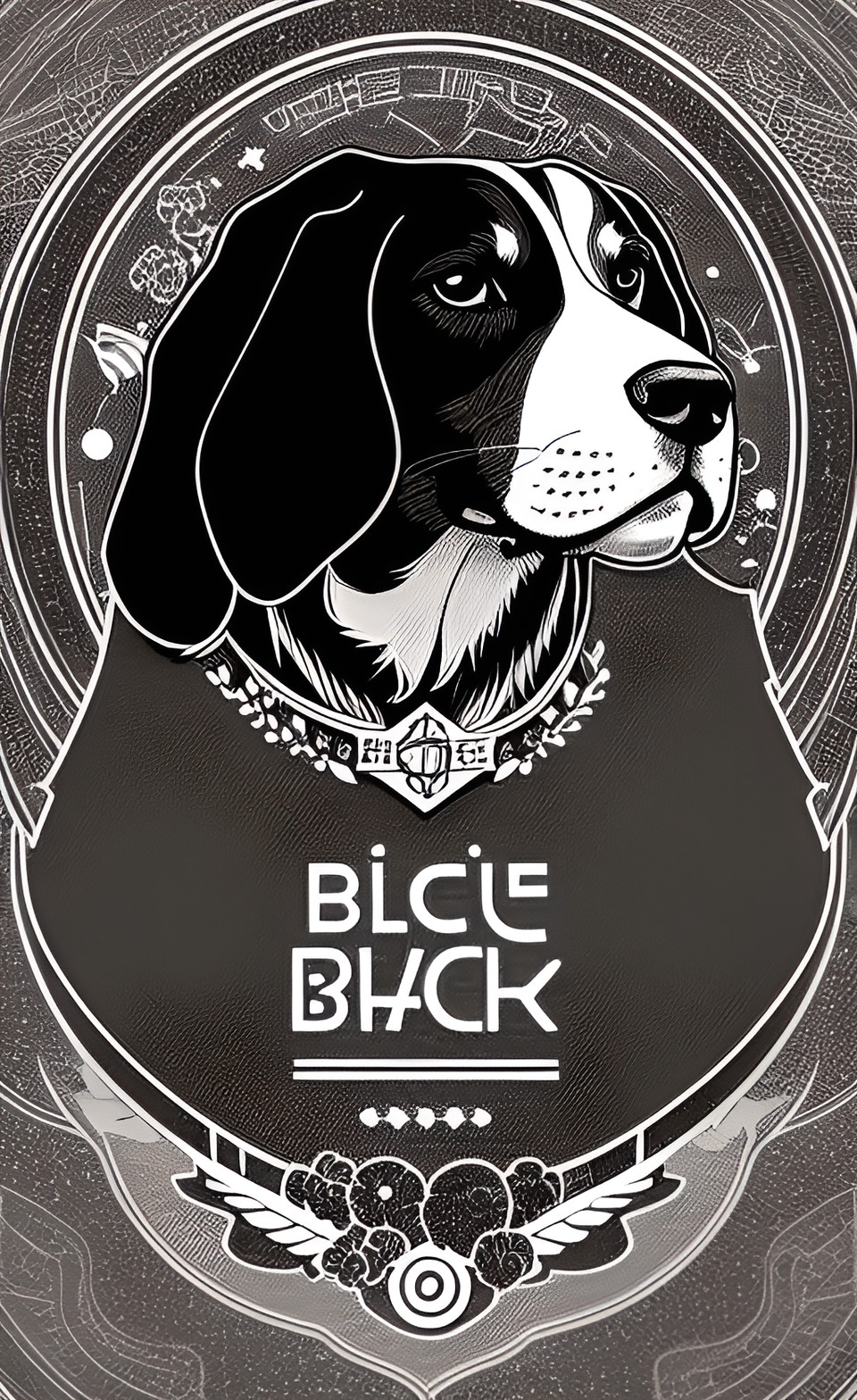 beagle black and white logotype preview