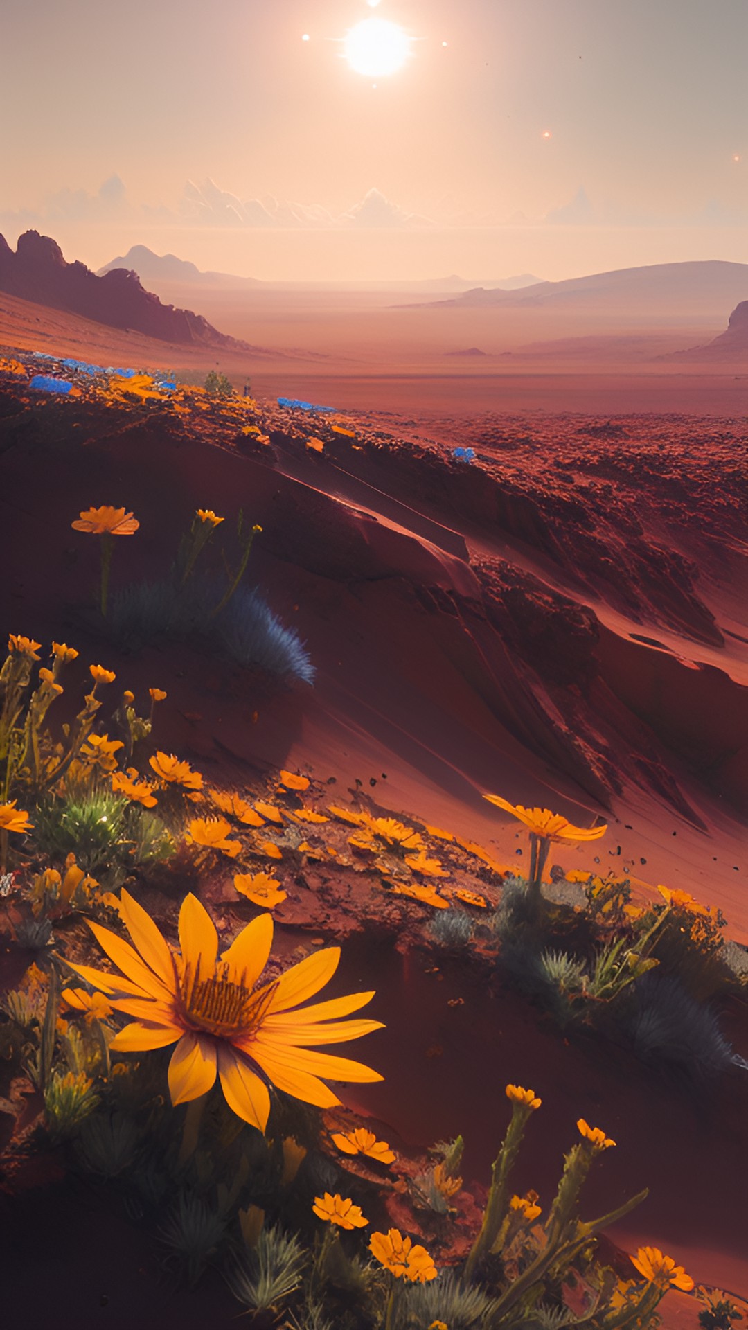 Mars Reimagined - wildflowers growing on mars preview