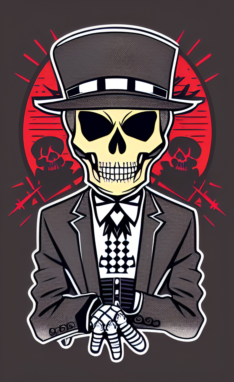 gangster skeleton man vector hd preview