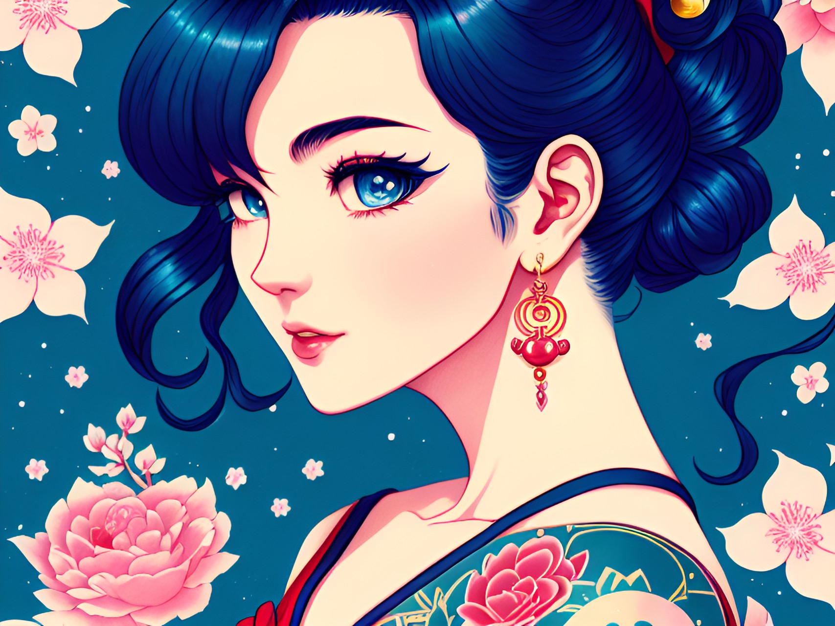 sailor moon, tattoos, cherry blossoms preview