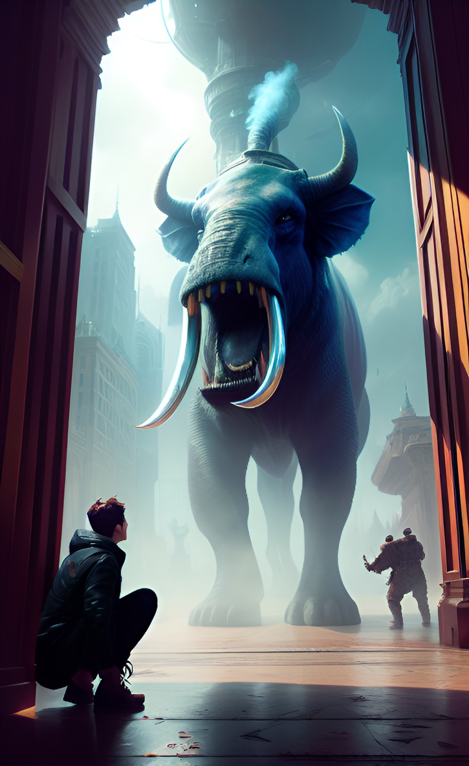 concept art, surrealism, manic, unsettling, mastodon, steambreather preview