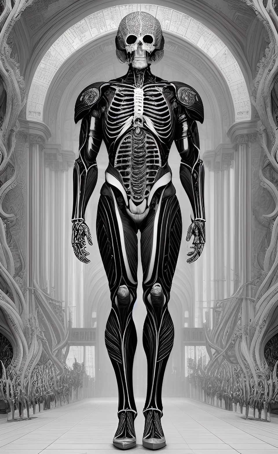 masterpiece, best quality, ultra-detailed, extremely detailed, 4k, 8k, best quality, anatomical illustrations from a vintage encyclopedia. grayscale preview