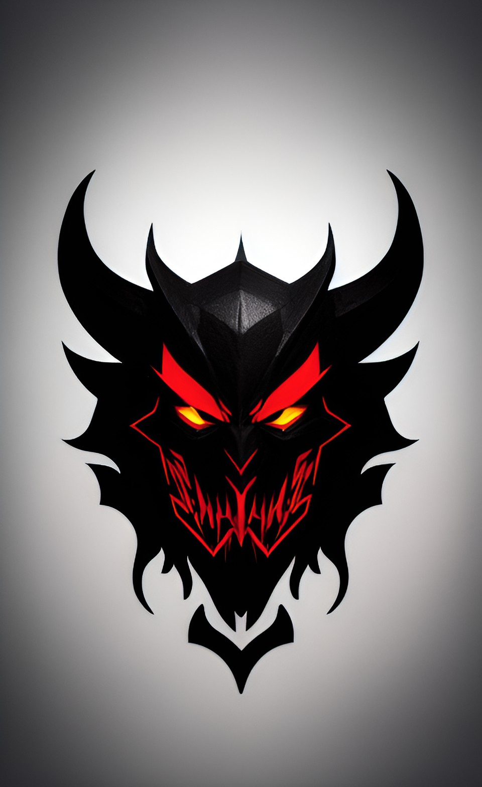 2d, demon face , minimal logo preview