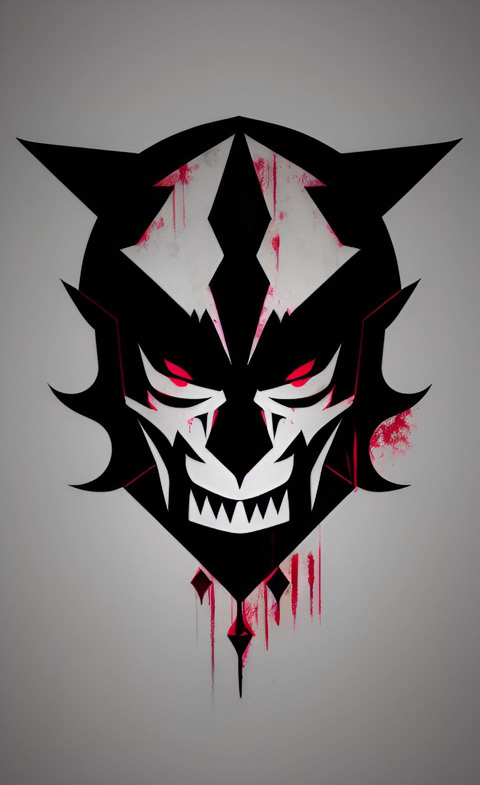 2d, demon face , minimal logo preview