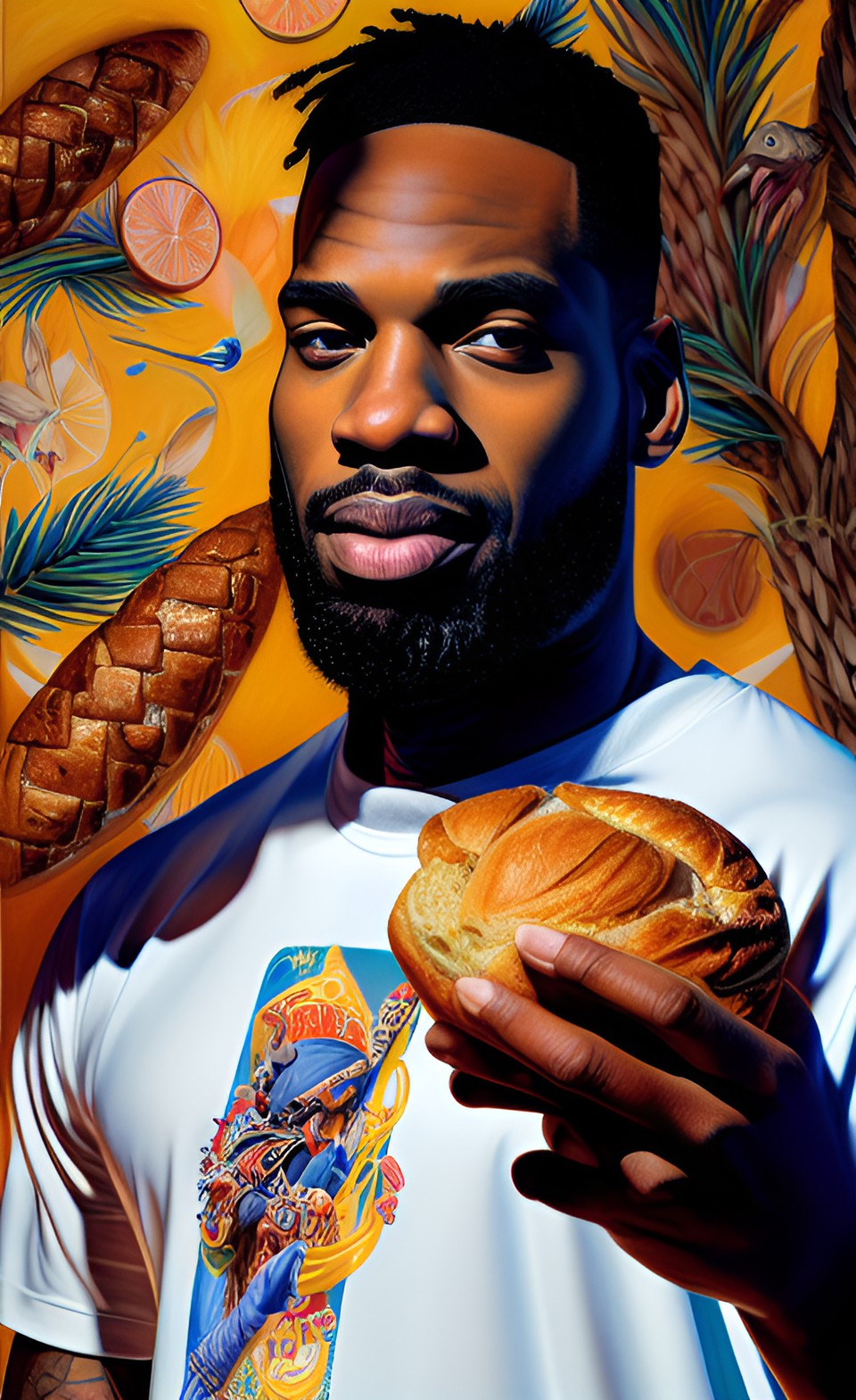 labron james slamming bread into basket preview