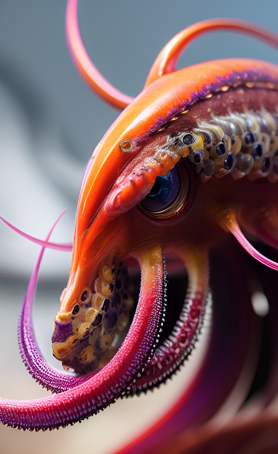 Angry Slugsquid - squid, highly detailed, sophisticated, extreme detail preview