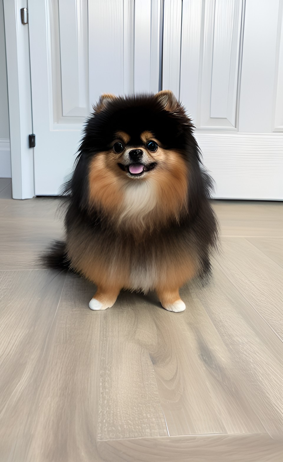 a mocha pomeranian dog preview